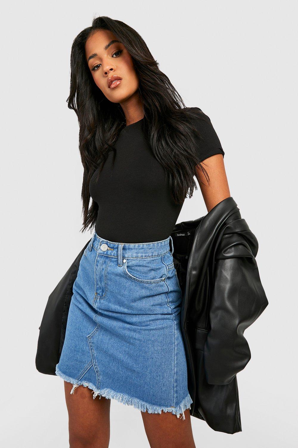 Tall Mini jupe en jean boohoo FR